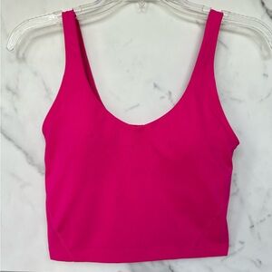 Gilly Hicks Fuschia Pink Plunge Sports Athletic Tank Top
